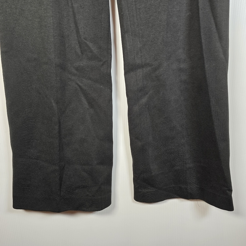 Talbots Women's Black Ponte Knit Stretchy Wide Leg Dress Pant Size 8 Trousers - Picture 5 of 11